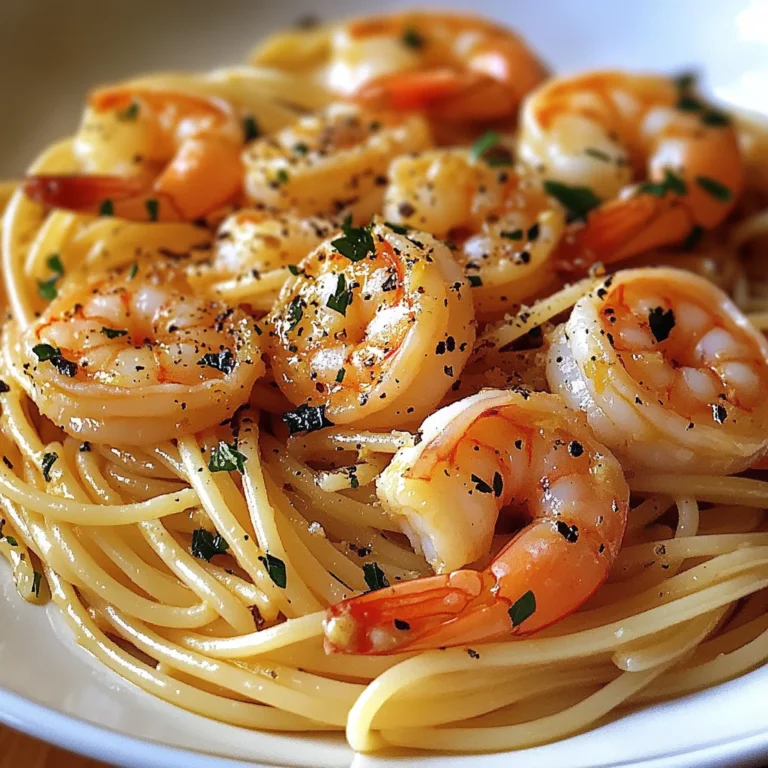 Pasta mit Garnelen und Knoblauch