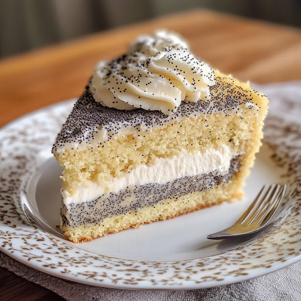 Saftiger Mohnkuchen mit Pudding & Schmand (schnelles Rezept)