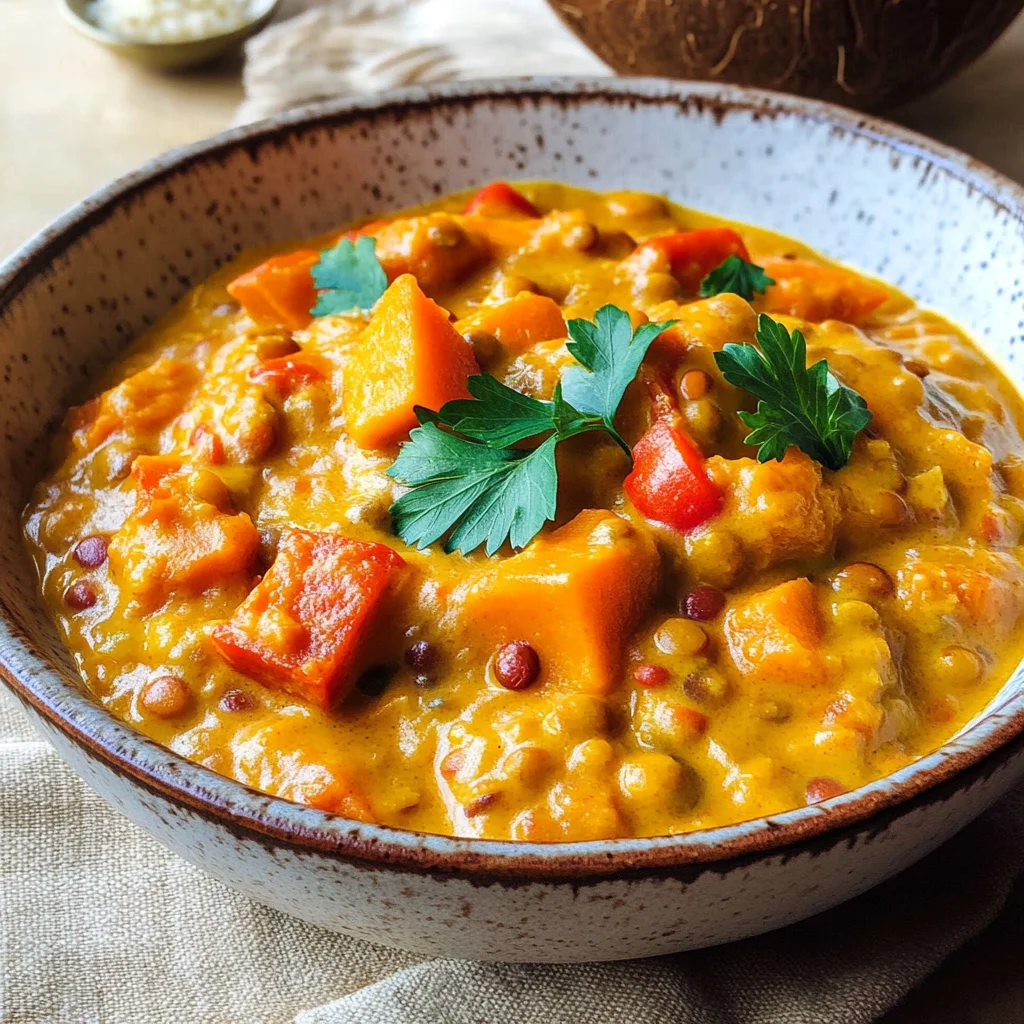 Süßkartoffel-Linsen-Curry