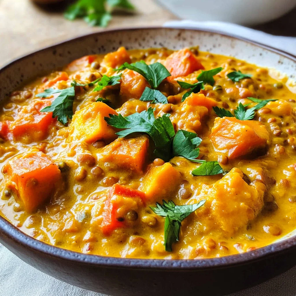 Süßkartoffel-Linsen-Curry