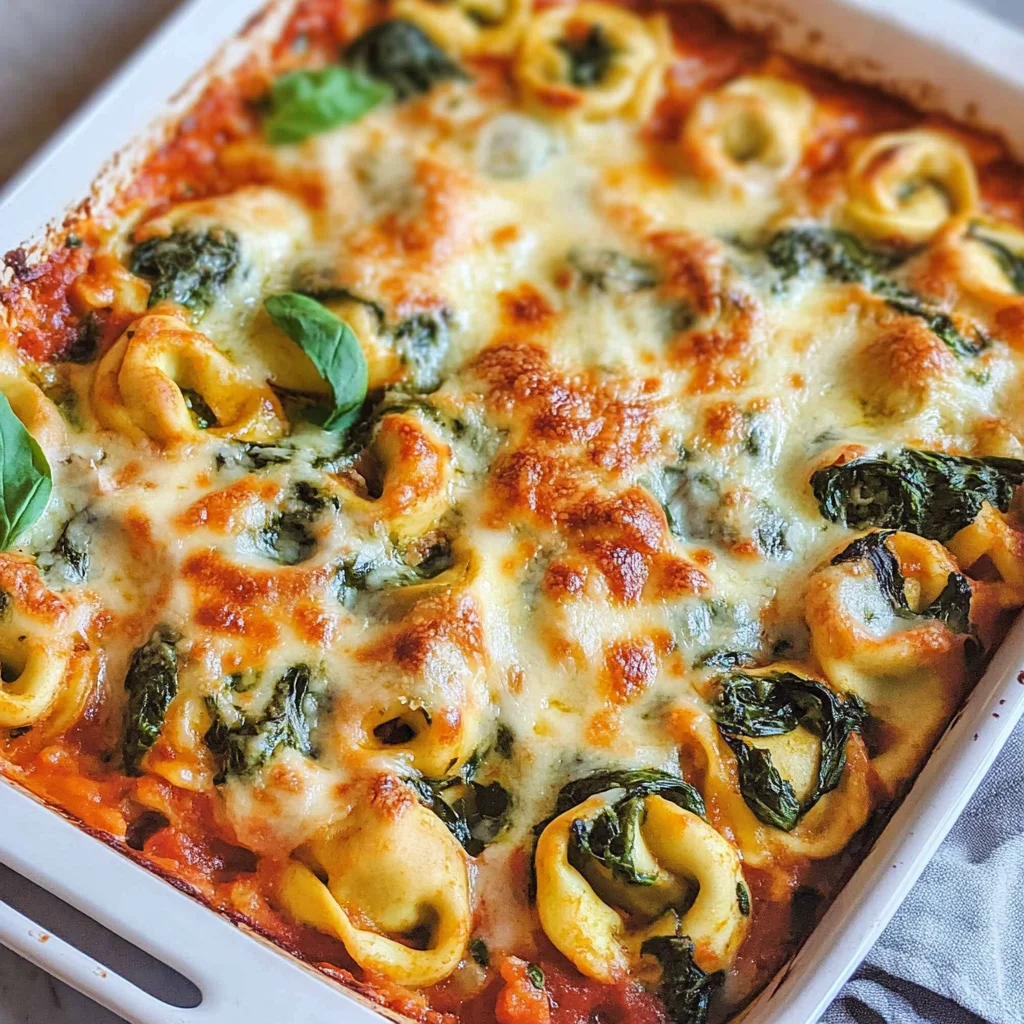 Tortellini-Auflauf mit Spinat