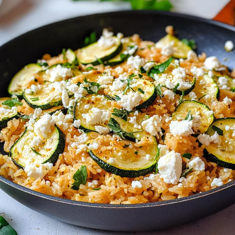 Zucchini-Reis-Pfanne mit Feta