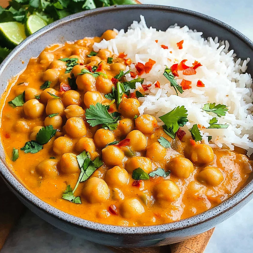 Kichererbsen-Curry mit Kokosmilch