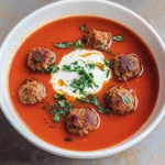 Tomatensuppe mit Hackbällchen