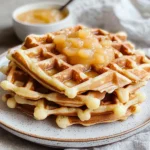 Waffeln mit Apfelmus statt Zucker