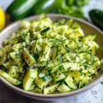 Zucchinisalat roh geraspelt