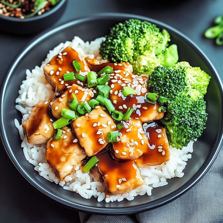 Köstliches Hähnchen-Teriyaki mit Brokkoli und Reis Rezept