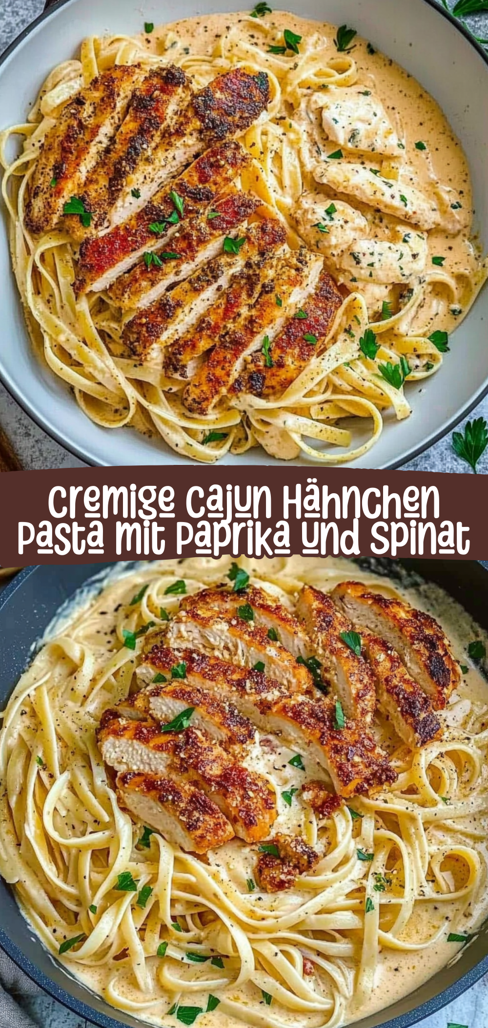 Cremige Cajun Hähnchen Pasta