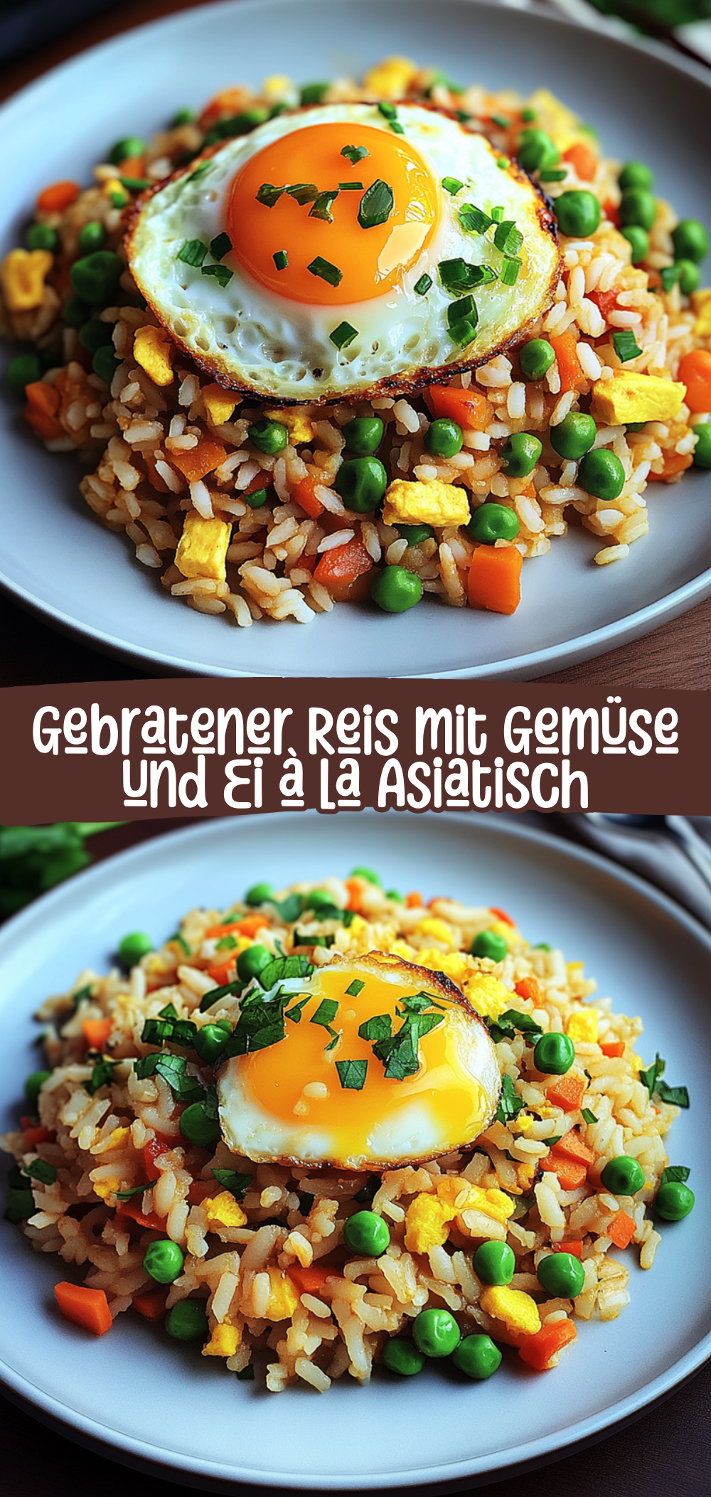 Gebratener Reis mit Gemüse und Ei