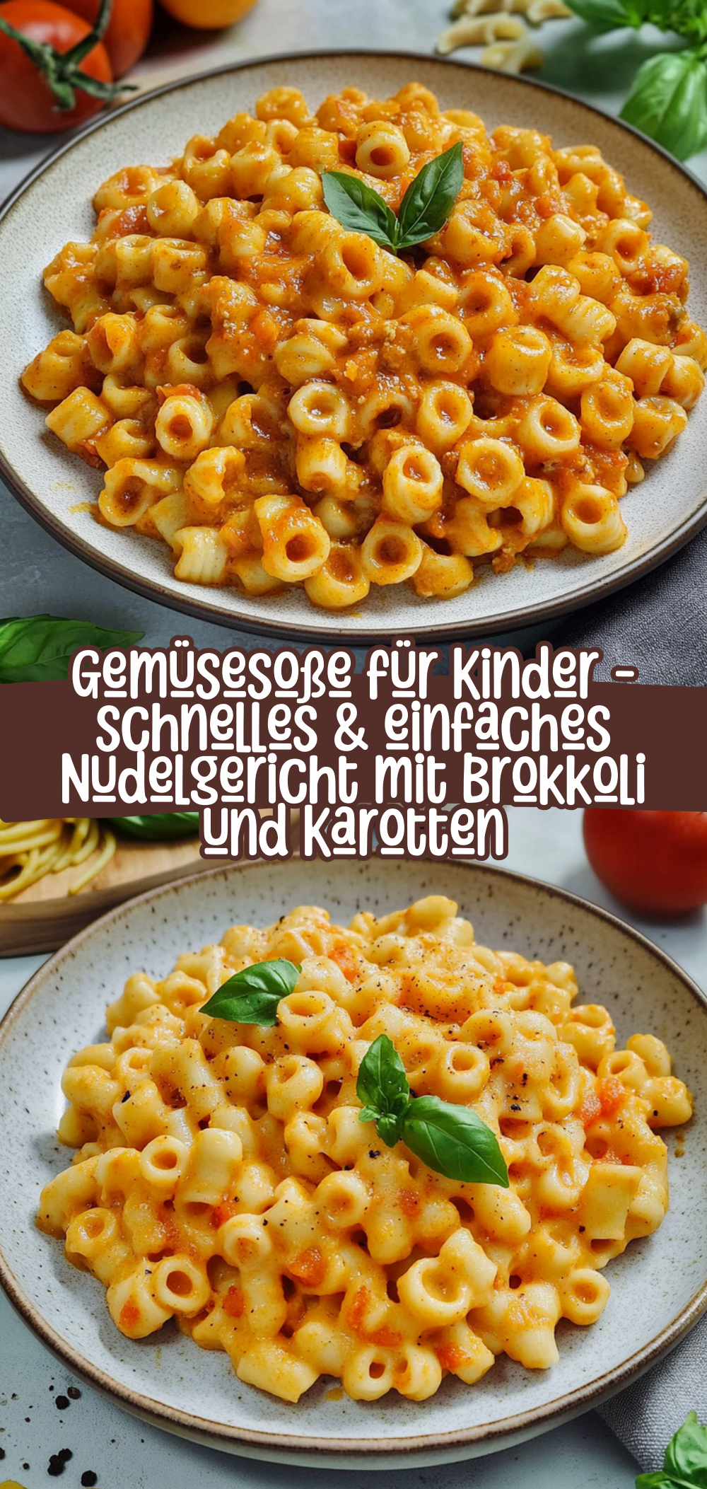 Gemüsesoße für Kinder - schnelles & einfaches Nudelgericht