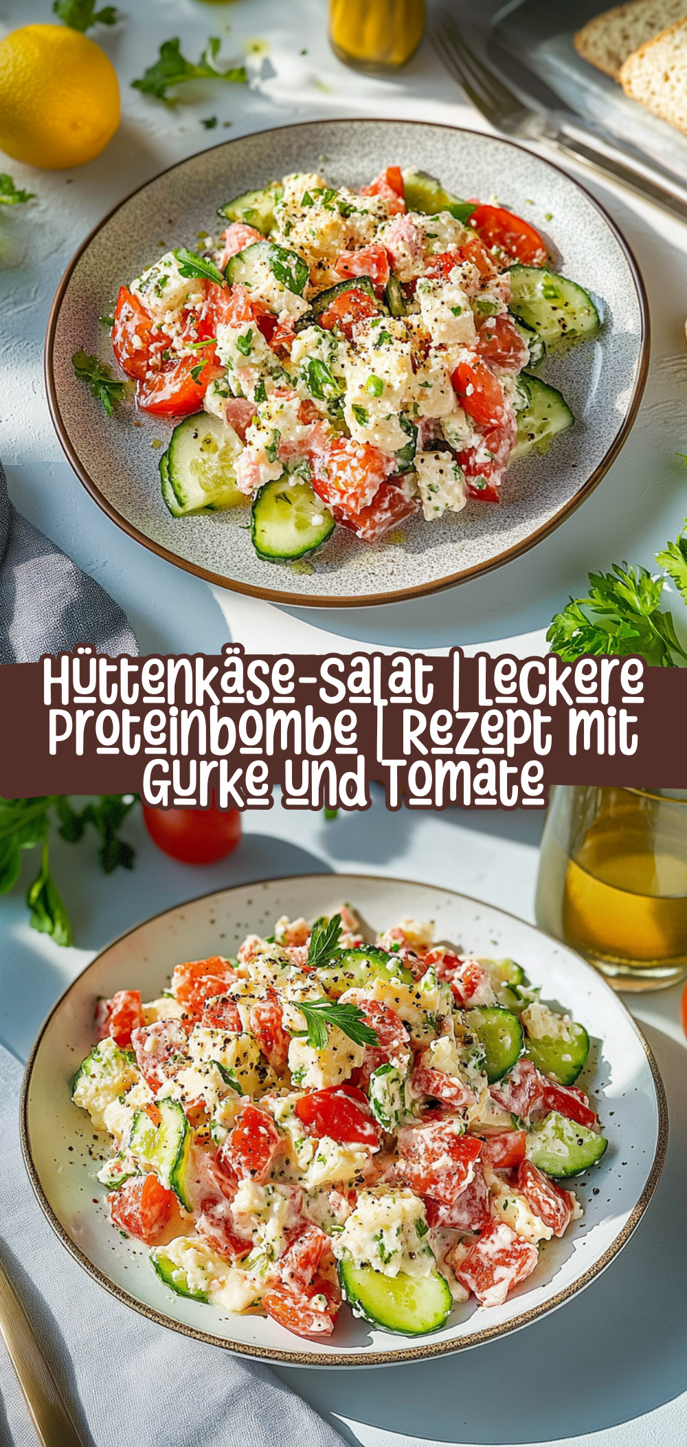 Hüttenkäse-Salat | leckere Proteinbombe | Rezept