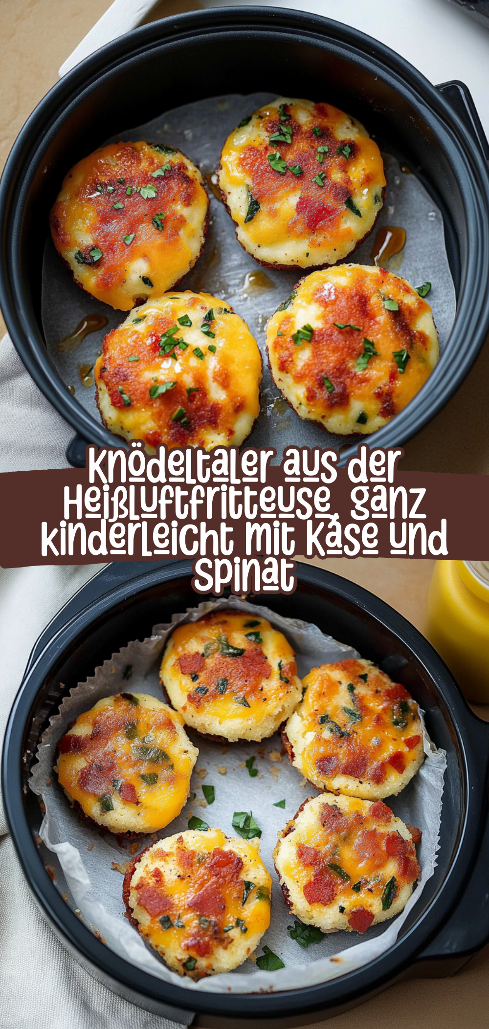 Knödeltaler aus der Heißluftfritteuse, ganz kinderleicht