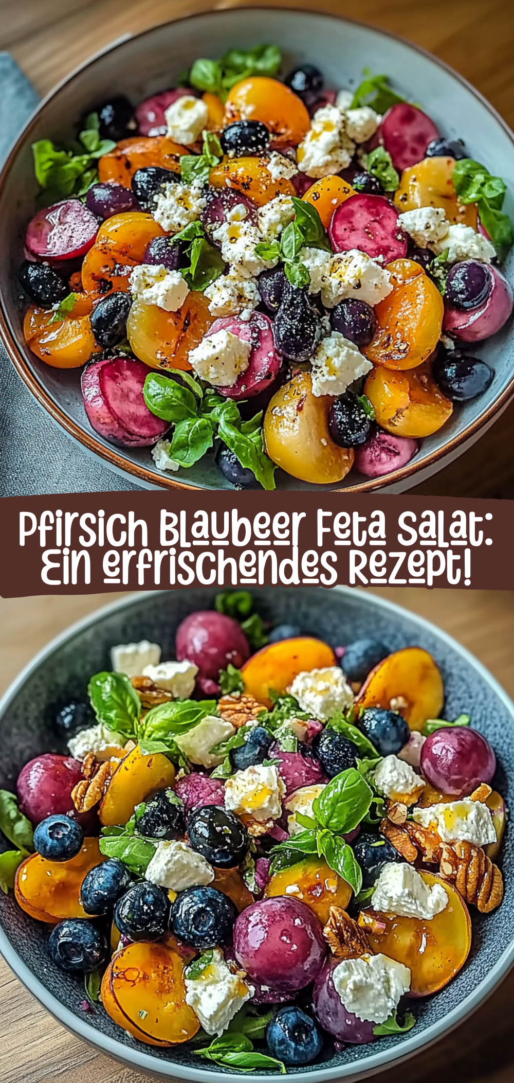 Pfirsich Blaubeer Feta Salat: Ein erfrischendes Rezept!