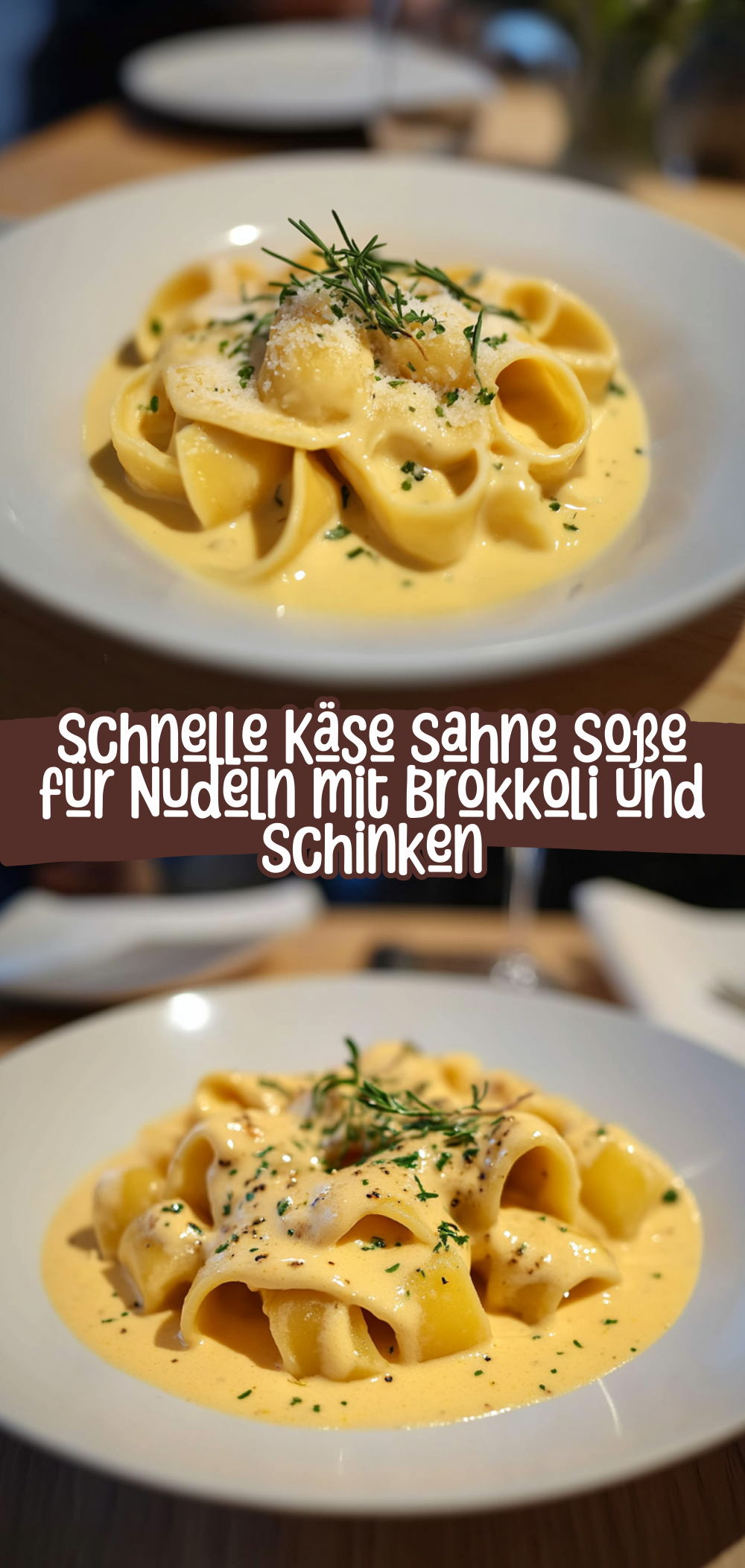 Schnelle Käse Sahne Soße für Nudeln